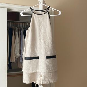 STAUD linen romper